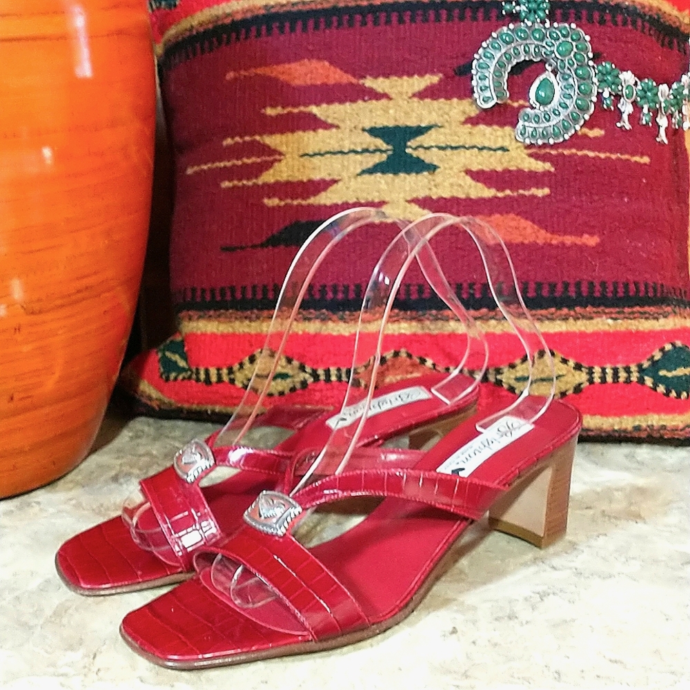 Brighton "Torino" Red Leather Sandals